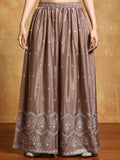Varanga Women-Bead Work Kurta With Sharara And Dupatta