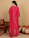 Varanga Women Kurtas With Zari Embroidery On Yoke With Trousers & Sequins Detailed Dupatta