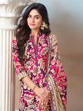 Floral Printed Kurta with Mirror Detailing Paired with Printed Trouser And Dupatta