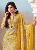 Floral Printed Kurta with Mirror Detailing Paired with Printed Trouser And Dupatta