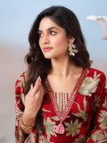 Floral Printed Kurta with Mirror Detailing Paired with Printed Trouser And Dupatta