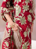 Floral Printed Kurta with Mirror Detailing Paired with Printed Trouser And Dupatta