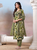 Floral Printed Kurta with Mirror Detailing Paired with Printed Trouser And Dupatta