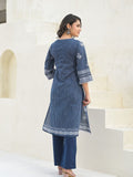Varanga Women Stripper with Floral Printed Sequin Embroidered Kurta with Trouser & Dupatta