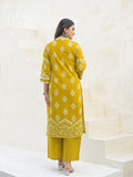 Varanga Women Mirror & Thread Embroidered Ethnic Printed Kurta with Trouser & Dupatta