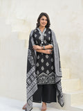 Varanga Women Mirror & Thread Embroidered Ethnic Printed Kurta with Trouser & Dupatta