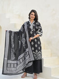 Varanga Women Mirror & Thread Embroidered Ethnic Printed Kurta with Trouser & Dupatta