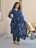 Varanga Women Floral Motif Bandhani Printed Sequin Embelished Kurta with Trouser & Dupatta
