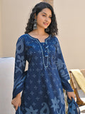 Varanga Women Floral Motif Bandhani Printed Sequin Embelished Kurta with Trouser & Dupatta