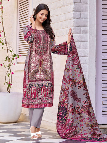 Varanga Women Ethnic Floral Mirror Embroidered Pakistani Kurta With Trouser & Dupatta