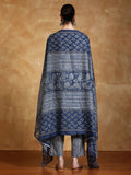 Paisley Printed Round Neck Kurta With Trouser & Dupatta