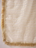 Shimmer Kurta with gold thread embroidery on neck paird with trousers and lurex dupatta