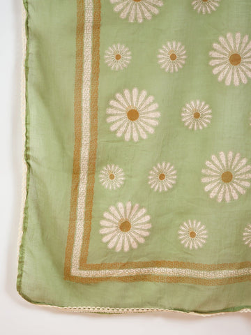 Varanga Women Kurta Set With Pin-Tucks Detailing And Overall Floral Motifs On Kurta And Dupatta