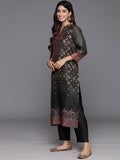 Varanga Women Patola Printed Mandrin Collar ,Straight Kurta With Solid Bottom And Printed Dupatta