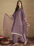 Varanga Women Elegant Three-Piece Brown Shimmer Kurta Set With Sequin Detailing, Solid Ankle-Length Trousers, And An Embroidered Dupatta