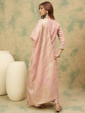 varanga Women Kurta Features A Straight Fit, Shimmering Fabric, And An Intricately Zari- Lace Yoke,Paired With Solid Divider And A Shiny Lurex Line Dupatta .