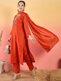 Varanga A Gracefully Beaded Yoke Kurta Paired With Solid Trousers And A Matching Dupatta