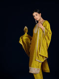 Varanga  Kurta Set Featuring Beadwork Detailing, Embroidered Hem Trousers, And A Hand-Embroidered Dupatta For A Timeless Ethnic Look.