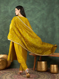 Varanga Kurta With Intricate Zari-Embroidered Yoke Is Paired With Ankle-Length Solid Trousers And A Matching Zari-Accented Dupatta