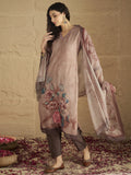 Varanga Women Graceful Beige Kurta Set Featuring Gota Patti Detailing, Paired With Solid Trousers And Dupatta