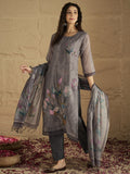 Varanga Women Graceful Beige Kurta Set Featuring Gota Patti Detailing, Paired With Solid Trousers And Dupatta