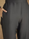Varanga Women Graceful Beige Kurta Set Featuring Gota Patti Detailing, Paired With Solid Trousers And Dupatta