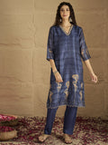 Varanga Women Graceful Beige Kurta Set Featuring Gota Patti Detailing, Paired With Solid Trousers And Dupatta