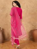 Varanga Women Kurta Adorned With Thread Embroidery, Teamed With Trousers And Paired With Dupatta Featuring Lurex