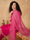 Varanga Women Kurta Adorned With Thread Embroidery, Teamed With Trousers And Paired With Dupatta Featuring Lurex