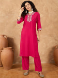 Varanga Women Kurta Adorned With Thread Embroidery, Teamed With Trousers And Paired With Dupatta Featuring Lurex And Lace Detailing