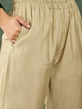 Varanga Kurta Set Featuring Hand Embroidery Yoke Paired With Trousers And Embroidered Dupatta.