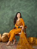 Varanga Hand-Embroidered Kurta Paired With Solid Ankle-Length Trousers And An Intricately Detailed Dupatta