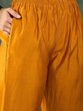 Varanga Hand-Embroidered Kurta Paired With Solid Ankle-Length Trousers And An Intricately Detailed Dupatta
