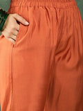 Varanga Hand-Embroidered Kurta Paired With Solid Ankle-Length Trousers And Dupatta