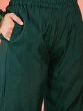 Varanga Hand-Embroidered Kurta Paired With Solid Ankle-Length Trousers And Embroidered Dupatta