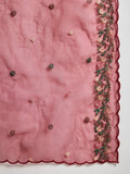 Varanga Kurta Set With Hand Embroidery Yoke, Paired With Trousers And Embroidered Dupatta.