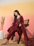 Varanga Kurta Set With Hand Embroidery Yoke, Paired With Trousers And Embroidered Dupatta.