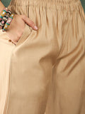 Varanga Kurta Set With Hand Embroidery, Paired With  Trousers And  Thread-Embroidered Dupatta.