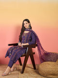 Varanga Kurta  With Hand Embroidery, Paired With  Trousers And  Thread-Embroidered Dupatta.