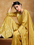 Varanga Women-Bead Work Kurta With Sharara And Dupatta