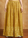 Varanga Women-Bead Work Kurta With Sharara And Dupatta