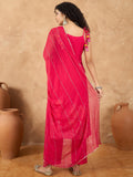Varanga Women Spaghetti Tie Up Strap Floral Kurta Featuring Tassles With Trousers And Dupatta