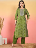 Varanga Kurta With Zari-Embroidered Yoke, Paired With Trousers And A Solid Lace-Detailed Dupatta .