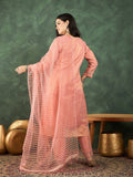 Varanga Zari-Embroidered Kurta Paired With Solid Trousers And A Tonal Dupatta .