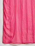 Varanga Kurta Adorned With Thread Embroidery, Teamed With Trousers And Paired With Dupatta Featuring  Lace Detailing