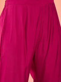 Varanga Kurta Adorned With Thread Embroidery, Teamed With Trousers And Paired With Dupatta With And Lace Detailing