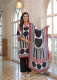 Varanga women's A striking black and white straight kurta set by Varanga, made from smooth Modal silk. It showcases an eye-catching placement print, elevated by delicate thread and mirror embroidery with chic tassel accents.