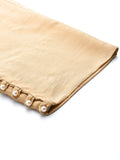 Varanga Women Beige Solid Trouser With Pearl Detail At The Hem