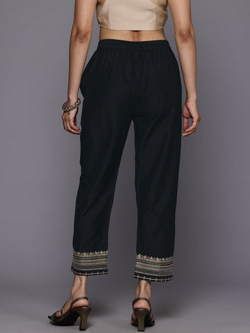 Varanga Women Zari Embroidered Trouser