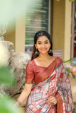 Ethnic Motifs Zari Woven Design Banarasi Saree